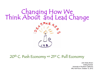 “Changing How We Think About and Lead Change”