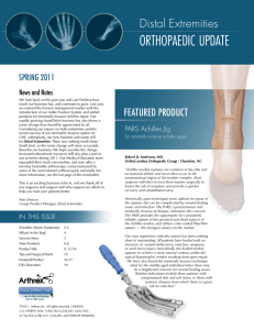Distal Extremities Orthopaedic Update- Spring 2011