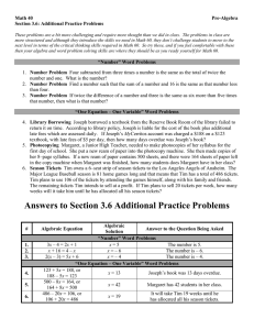 Answers to Section 3.6 Additional Practice Problems