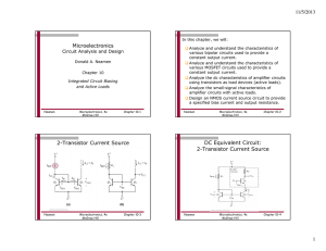 Microelectronics 2-Transistor Current Source DC Equivalent Circuit