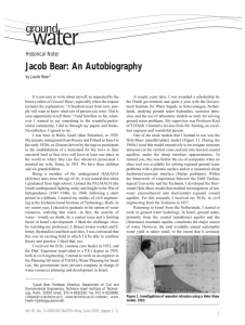 Jacob Bear: an autobiography. 2002. Ground Water 41(3)