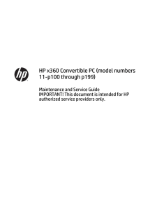 HP x360 Convertible PC (model numbers 11