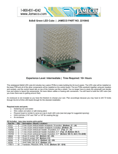 8x8x8 Green LED Cube | JAMECO PART NO. 2210642 Experience