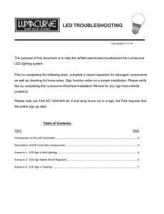 led troubleshooting - Lumacurve Airfield Signs