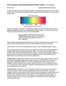 Red and Green Light-Emitting-Diode Position