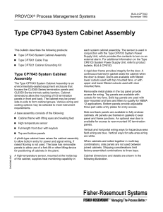 Type CP7043 System Cabinet Assembly