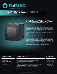 HD Wall Mount Data Sheet