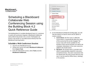 Scheduling a Blackboard Collaborate Session