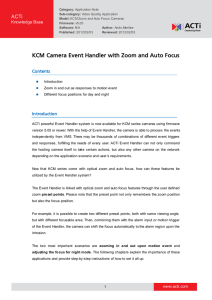 KCM Camera Event Handler with Zoom and Auto Focus