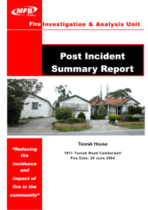 Post Incident Summary Report
