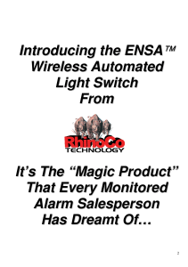 Introducing the ENSA Wireless Automated Light Switch From It`s The