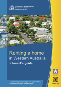 Renting a home in Western Australia