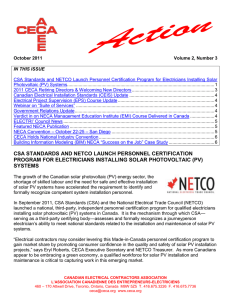CSA STANDARDS AND NETCO LAUNCH PERSONNEL