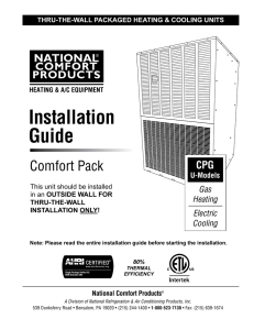Installation Guide - National Comfort Products