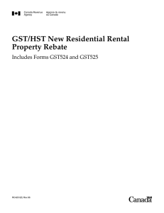 GST/HST New Residential Rental Property Rebate