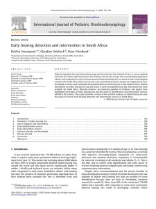 Early Hearing Detection and Intervention in South Africa