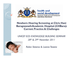 Newborn Hearing Screening at Chris Hani