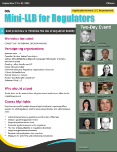 Mini-LLB for Regulators