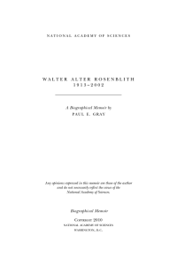 Walter alter rosenblith 1913–2002