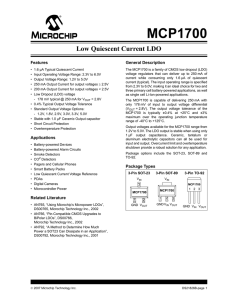 Low Quiescent Current LDO