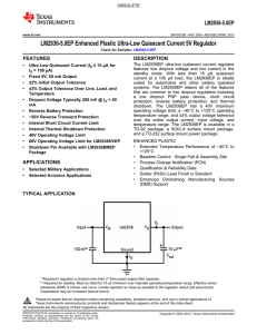 LM2936-5.0EP Enhanced Plastic Ultra