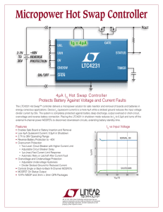 Micropower Hot Swap Controller