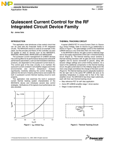 Quiescent Current Control for the RF Integrated Circuit Device