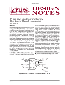 60V Step-Down DC/DC Converter Has Only 100µA Quiescent Current