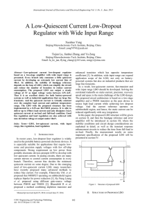 A Low-Quiescent Current Low-Dropout Regulator with Wide Input