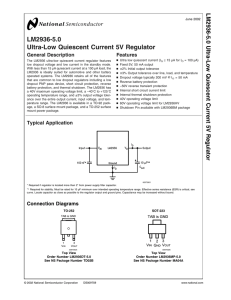 LM2936-5.0 Ultra-Low Quiescent Current 5V - SP