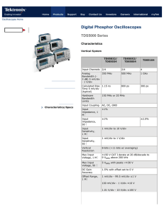 Characteristics/Specs