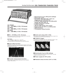 Analog Oscilloscopes SS-7840H/SS-7840/SS-7825