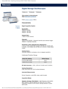 Products > Digital Storage Oscilloscopes TDS210 * TDS220