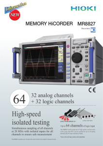 MR8827 Memory HiCorder Preview Catalog