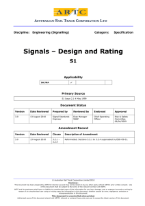 Signals – Design and Rating