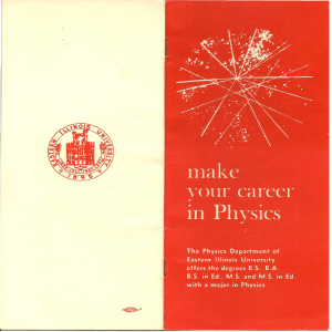 1969-1970 EIU Physics recruitment brochure