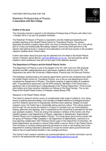 Wykeham Professorship of Physics