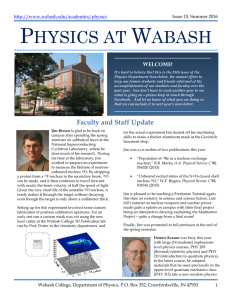 physics at wabash - Personal Web Pages