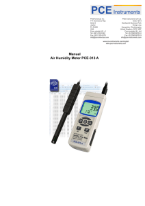 Manual Air Humidity Meter PCE-313 A