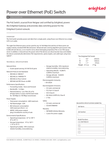 Power over Ethernet (PoE) Switch