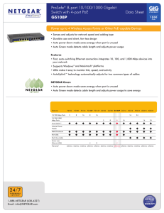 ProSafe® 8-port 10/100/1000 Gigabit Switch with 4