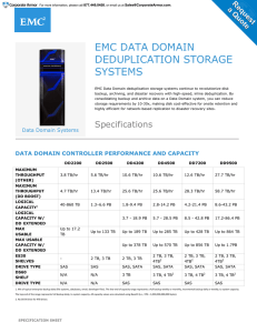 Spec Sheet: EMC Data Domain Systems