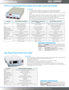 Power Supply - CBSScientific.com