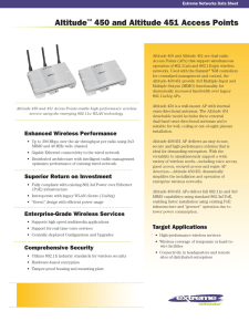 Altitude™ 450 and Altitude 451 Access Points