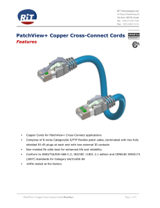 PatchView+ Copper Cross-Connect Cords