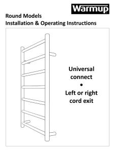 Universal connect • Left or right cord exit