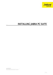 INSTALLING JABRA PC SUITE