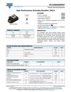 VS-242NQ030PbF High Performance Schottky Rectifier, 240 A