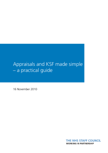 Appraisals and KSF made simple – a practical guide