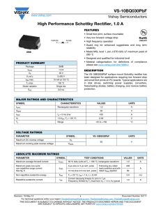 VS-10BQ030PbF High Performance Schottky Rectifier, 1.0 A